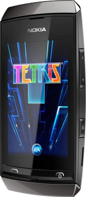 1200 Nokia Asha 306 dark grå tetris