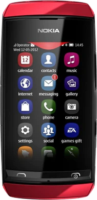 1200 Nokia Asha 306 röd front