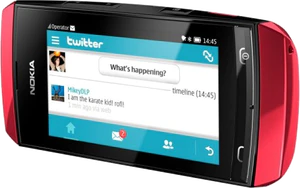 1200 Nokia Asha 306 röd twitter