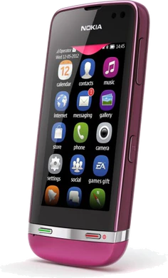 1200 Nokia Asha 311 rose rood schuin