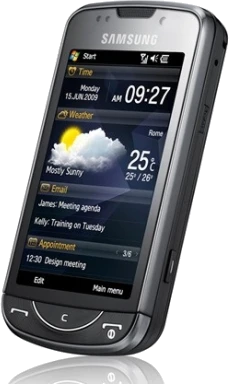 Samsung B7610 Omnia pro schuin