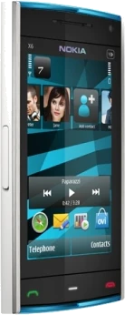 Nokia X6 wit blauw homescreen lowres