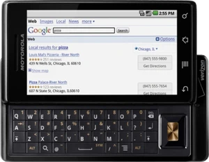 Motorola droid front Öppnad