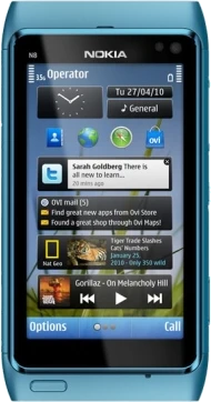 Nokia N8 copertina frontale blu 604x604