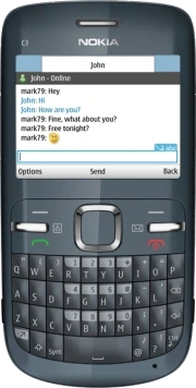 Nokia C3 voorkant zwart