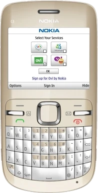Nokia C3 voorkant goud