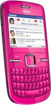Nokia C3 pink voorkant