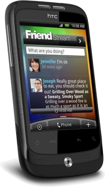 HTC Wildfire voorkant per galerij zwart