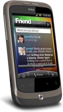 HTC Wildfire voorkant per galerij bruin