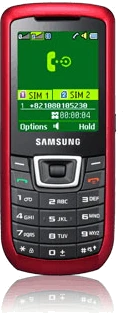 Samsung gt C3212 rojo tapa delantera