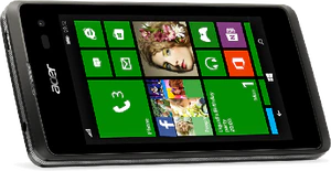 Acer Liquid M220 svart vridd skrås skråstilt