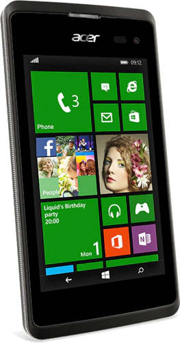 Acer Liquid M220 zwart linkerzijkant schuin