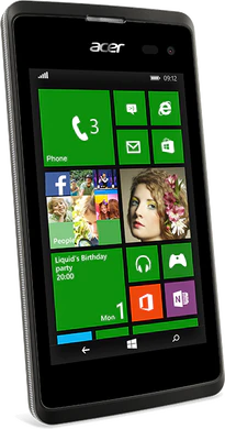 Acer Liquid M220 svart venstre side skrås skråstilt