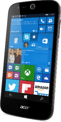 Acer Liquid M330 zwart voorkant rechterzijkant