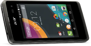 Acer Liquid Z220 zwart gedraaid schuin