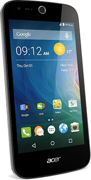 Acer Liquid Z330 Duo black front left side tilted ed