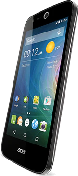 Acer Liquid Z330 Duo black front right side tilted ed