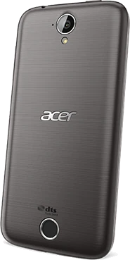 Acer Liquid Z330 Duo black back left side tilted ed