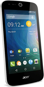 Acer Liquid Z330 white front left side tilted ed