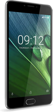 Acer Liquid Z6 Plus zwart voorkant linkerzijkant