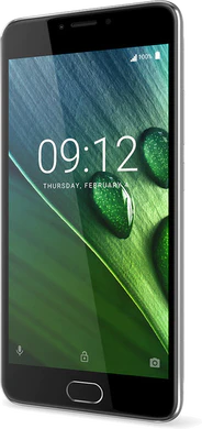 Acer Liquid Z6 Plus zwart voorkant rechterzijkant