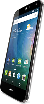 Acer Liquid z630 argent couverture à droite aslant