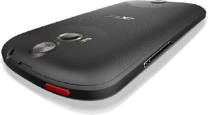 Acer Liquid E1 zwart liggend schuin