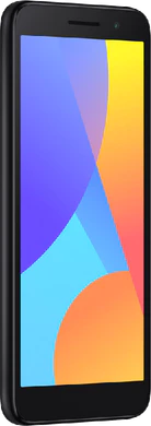 Alcatel 1 2021 zwart voorkant linkerzijkant