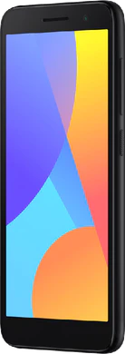 Alcatel 1 2021 zwart voorkant rechterzijkant