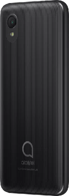 Alcatel 1 2021 zwart achterkant linkerzijkant