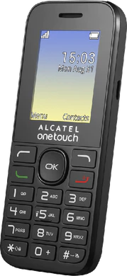 Alcatel 1016 schwarz schräg