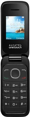 Alcatel 1035 dualsim zwart voorkant geopend