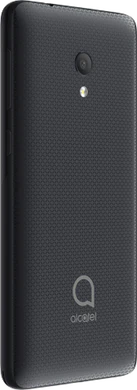 Alcatel 1c 2019 musta takapuoli oikea puoli