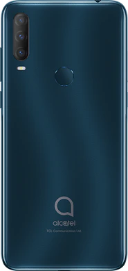 Alcatel 1s 2020 blå bakside