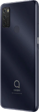 Alcatel 1s 2021 schwarz Rückseite linke Seite