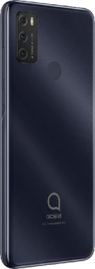 Alcatel 1s 2021 schwarz Rückseite rechte Seite