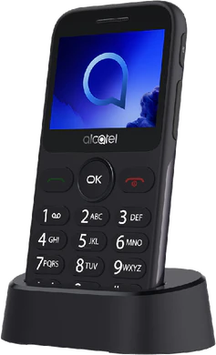 Alcatel 2019 sort front højre side cradle