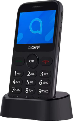 Alcatel 2020 grå front højre side dock