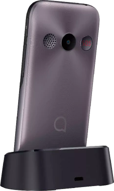 Alcatel 2020 grå bagside højre side dock