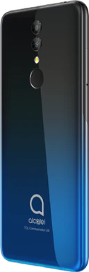 Alcatel 3 2019 zwart achterkant linkerzijkant