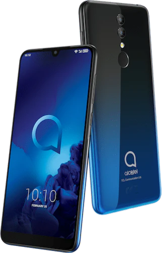 Alcatel 3 2019 blauw overzicht