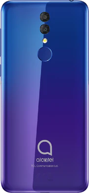 Alcatel 3 2019 blauw achterkant