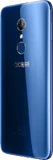 Alcatel 3 blauw achterkant linkerzijkant