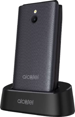 Alcatel 3082 grijs voorkant rechterzijkant dock