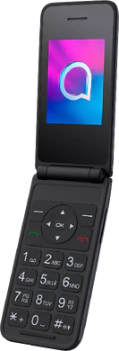 Alcatel 3082 grijs voorkant rechterzijkant geopend 2