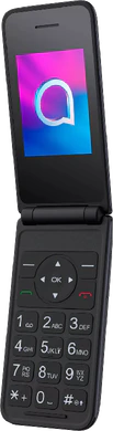 Alcatel 3082 grijs voorkant rechterzijkant geopend