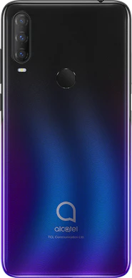 Alcatel 3v 2020 paars achterkant
