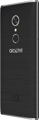 Alcatel 5 schwarz Rückseite linke Seite