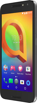 Alcatel A3 black front right side