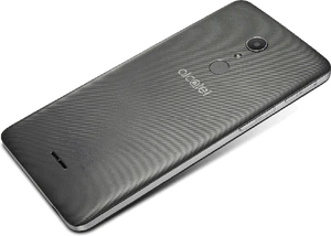 Alcatel A3 XL nero indietro aslant